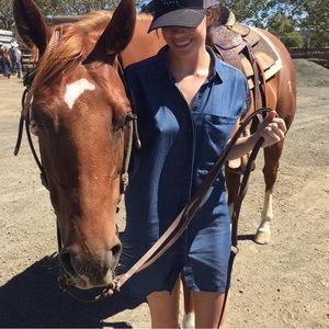 Super soft dress denim look small